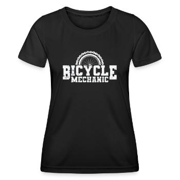 Profession de mécanicien de vélo Mécanicien de deux-roues - T-shirt sport Femme - noir - Devant - AI Model Female 172 light (172cm)