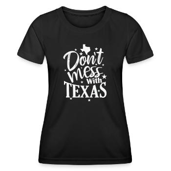 Ne jouez pas avec l’État du Texas des États-Unis - T-shirt sport Femme - noir - Devant - AI Model Female 172 light (172cm)