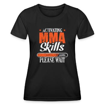Activating MMA Skills Loading please wait - Women's Functional T-Shirt - black - Front - AI Model Female 172 light (172cm)