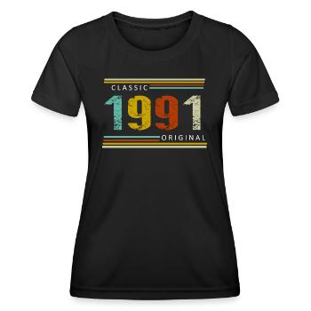 Birthday, Classic of 1991 Original, Retro - Women's Functional T-Shirt - black - Front - AI Model Female 172 light (172cm)