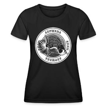 Asian Arowana Tattoo Style Monster Fish Keeper - Women's Functional T-Shirt - black - Front - AI Model Female 172 light (172cm)