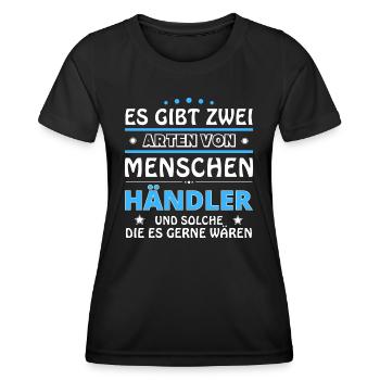 Cadeau du concessionnaire - Deux types de... Concevoir - T-shirt sport Femme - noir - Devant - AI Model Female 172 light (172cm)