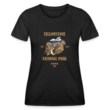 Yellowstone National Park - Women's Functional T-Shirt - black - Front - AI Model Female 172 light (172cm)