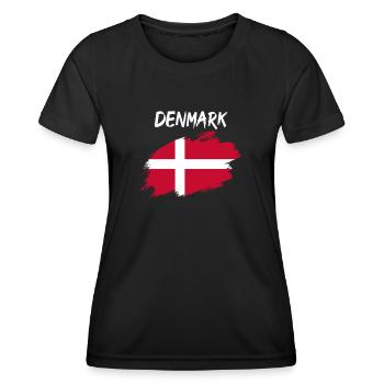 Drapeau danois drapeau drapeau danois - T-shirt sport Femme - noir - Devant - AI Model Female 172 light (172cm)