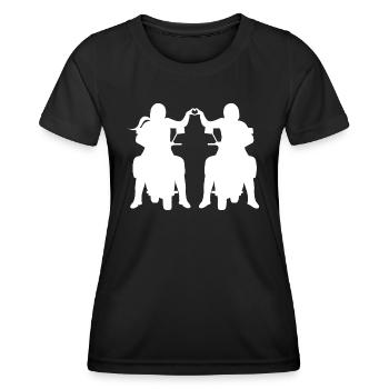 Bikercouple Moto couple Tourer Couple - T-shirt sport Femme - noir - Devant - AI Model Female 172 light (172cm)
