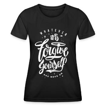SENSE FURTHER FORWARD HIGHER RISERS DRIVE MOTIFS - Women's Functional T-Shirt - black - Front - AI Model Female 172 light (172cm)
