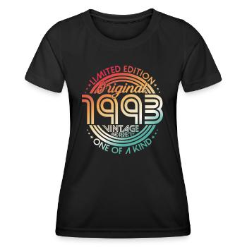 1993 Naissance vintage Anniversaire Rétro - T-shirt sport Femme - noir - Devant - AI Model Female 172 light (172cm)