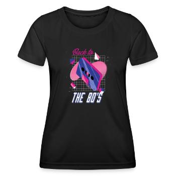 Retro 80s Back To The 80's - Women's Functional T-Shirt - black - Front - AI Model Female 172 light (172cm)