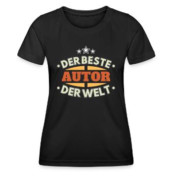 Der Beste Autor der Welt - Frauen Funktions-T-Shirt - Schwarz - Vorne - AI Model Female 172 light (172cm)