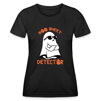 Halloween Humor Lustig Boo Sheet Detector - Frauen Funktions-T-Shirt - Schwarz - Vorne - AI Model Female 172 light (172cm)