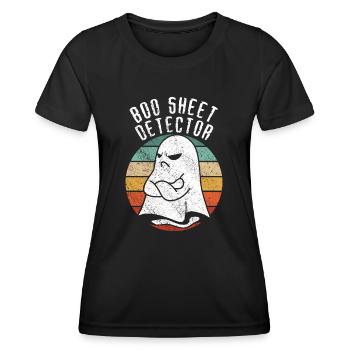 Halloween Humor Lustig Boo Sheet Detector - Frauen Funktions-T-Shirt - Schwarz - Vorne - AI Model Female 172 light (172cm)