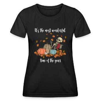 L’automne est la période la plus merveilleuse de l’année - T-shirt sport Femme - noir - Devant - AI Model Female 172 light (172cm)