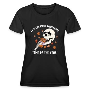Herbst It's The Most Wonderful Time of The Year - Frauen Funktions-T-Shirt - Schwarz - Vorne - AI Model Female 172 light (172cm)