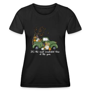 Herbst It's The Most Wonderful Time of The Year - Frauen Funktions-T-Shirt - Schwarz - Vorne - AI Model Female 172 light (172cm)