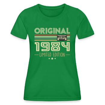 Vintage 1984 Original Vintage Anniversaire Rétro - T-shirt sport Femme - vert - Devant - AI Model Female 172 dark (172cm)