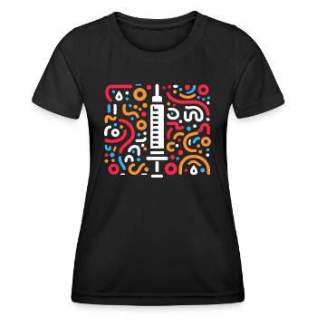 Gift for diabetics - Women's Functional T-Shirt - black - Front - AI Model Female 172 light (172cm)