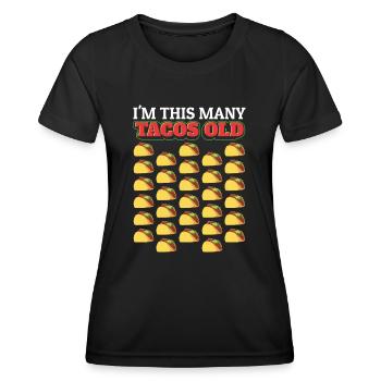 30th Birthday Gift Idea Thirty Tacos Funny - Women's Functional T-Shirt - black - Front - AI Model Female 172 light (172cm)