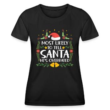 Noël Noël disant humour sarcasme drôle - T-shirt sport Femme - noir - Devant - AI Model Female 172 light (172cm)