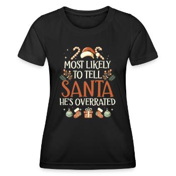 Noël Noël disant humour sarcasme drôle - T-shirt sport Femme - noir - Devant - AI Model Female 172 light (172cm)