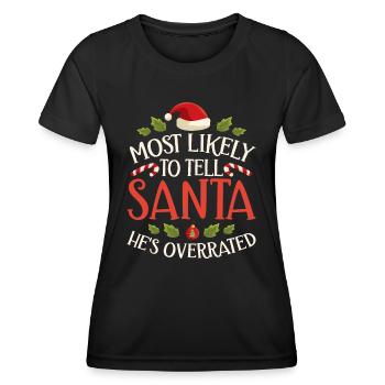 Noël Noël disant humour sarcasme drôle - T-shirt sport Femme - noir - Devant - AI Model Female 172 light (172cm)