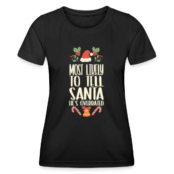 Noël Noël disant humour sarcasme drôle - T-shirt sport Femme - noir - Devant - AI Model Female 172 light (172cm)