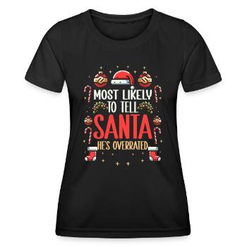Noël Noël disant humour sarcasme drôle - T-shirt sport Femme - noir - Devant - AI Model Female 172 light (172cm)