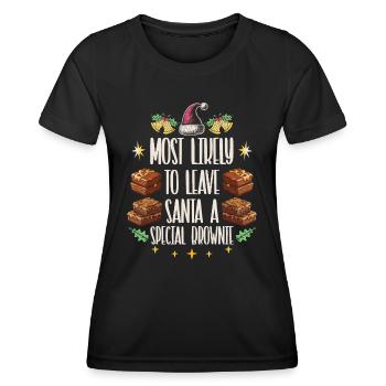 Xmas Christmas Saying Funny Christmas Bakery - Women's Functional T-Shirt - black - Front - AI Model Female 172 light (172cm)
