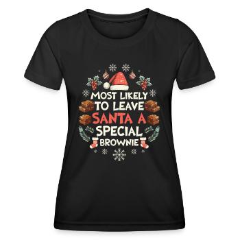 Xmas Weihnachten Spruch Lustig Weihnachtsbäckerei - Frauen Funktions-T-Shirt - Schwarz - Vorne - AI Model Female 172 light (172cm)