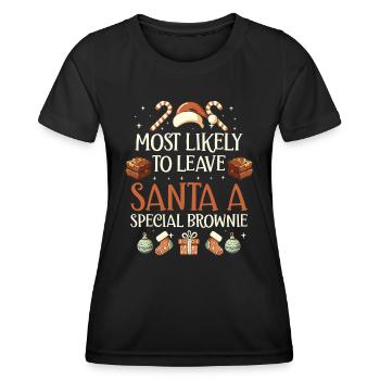 Xmas Weihnachten Spruch Lustig Weihnachtsbäckerei - Frauen Funktions-T-Shirt - Schwarz - Vorne - AI Model Female 172 light (172cm)
