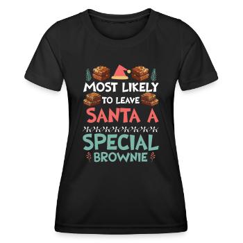 Xmas Weihnachten Spruch Lustig Weihnachtsbäckerei - Frauen Funktions-T-Shirt - Schwarz - Vorne - AI Model Female 172 light (172cm)