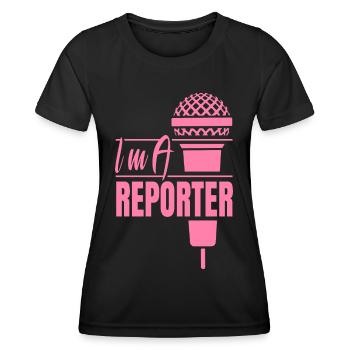 Ich bin Reporter Medien Korrespondent Journalist - Frauen Funktions-T-Shirt - Schwarz - Vorne - AI Model Female 172 light (172cm)