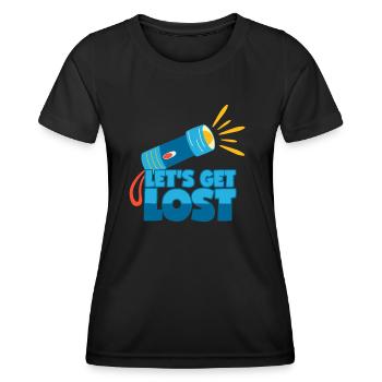 Let's Get Lost Urban Explorer Lost Places - Frauen Funktions-T-Shirt - Schwarz - Vorne - AI Model Female 172 light (172cm)