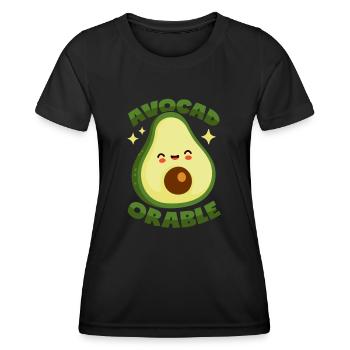 Jeu de mots avocat - T-shirt sport Femme - noir - Devant - AI Model Female 172 light (172cm)