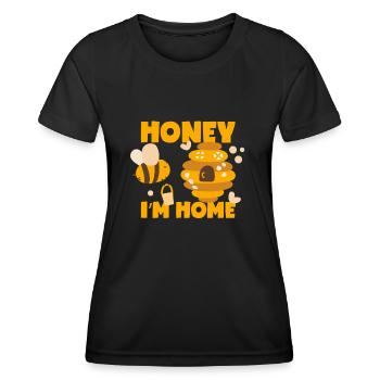 Honigbiene ist zu Hause - Frauen Funktions-T-Shirt - Schwarz - Vorne - AI Model Female 172 light (172cm)