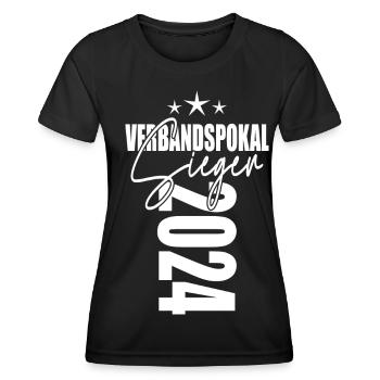 Verbandspokal Sieger 2024 - Frauen Funktions-T-Shirt - Schwarz - Vorne - AI Model Female 172 light (172cm)