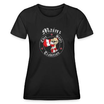 Mainz Ehre Stolz Tradition No II - Frauen Funktions-T-Shirt - Schwarz - Vorne - AI Model Female 172 light (172cm)