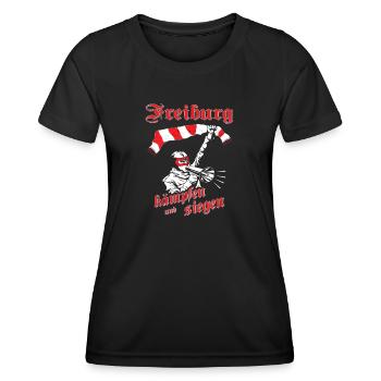 Freiburg kämpfen und siegen No II - Frauen Funktions-T-Shirt - Schwarz - Vorne - AI Model Female 172 light (172cm)
