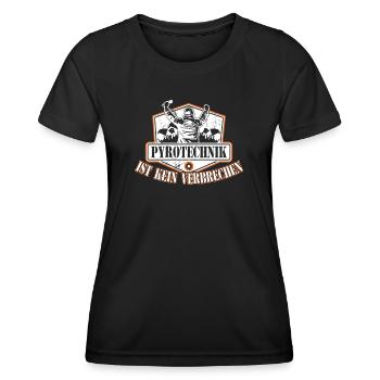 Pyrotechnik ist kein Verbrechen – Ultra Style - Frauen Funktions-T-Shirt - Schwarz - Vorne - AI Model Female 172 light (172cm)