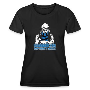 Saarbrücken und sonst nichts - Frauen Funktions-T-Shirt - Schwarz - Vorne - AI Model Female 172 light (172cm)