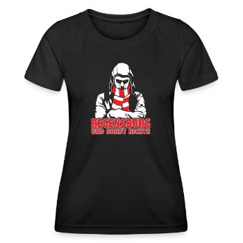 Regensburg und sonst nichts - Frauen Funktions-T-Shirt - Schwarz - Vorne - AI Model Female 172 light (172cm)