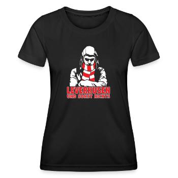 Leverkusen und sonst nichts - Frauen Funktions-T-Shirt - Schwarz - Vorne - AI Model Female 172 light (172cm)
