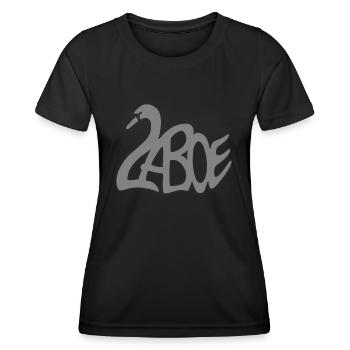 Laboe cygne gris - T-shirt sport Femme - noir - Devant - AI Model Female 172 light (172cm)