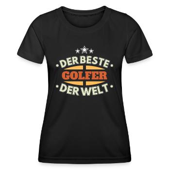 Der Beste Golfer der Welt - Frauen Funktions-T-Shirt - Schwarz - Vorne - AI Model Female 172 light (172cm)