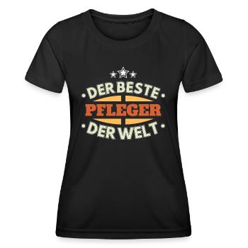 Der Beste Pfleger der Welt - Frauen Funktions-T-Shirt - Schwarz - Vorne - AI Model Female 172 light (172cm)