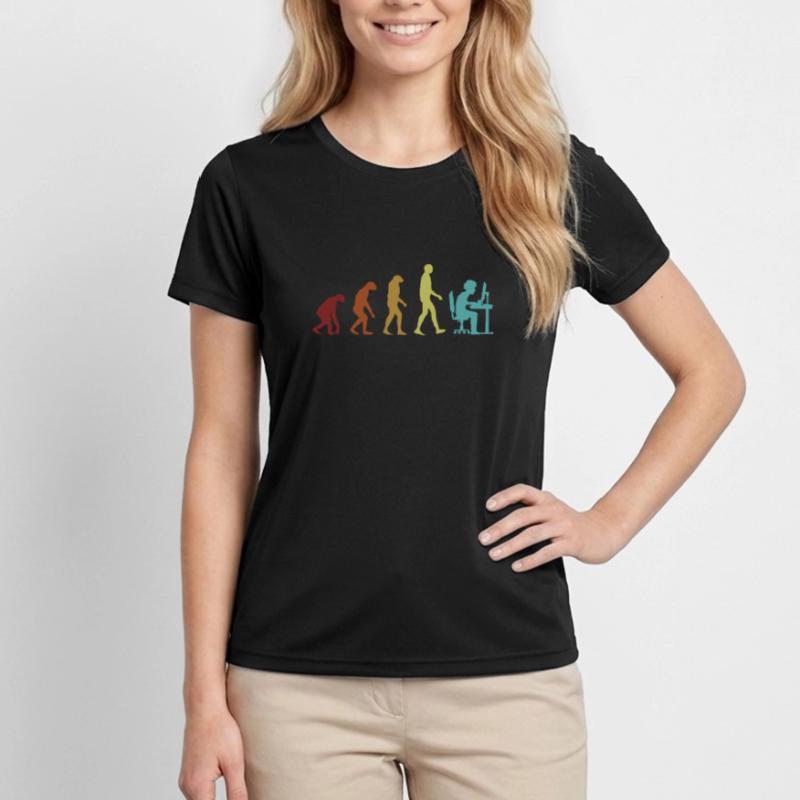Programmer Evolution Softwareingenieur Coder Frauen Funktions-T-Shirt
