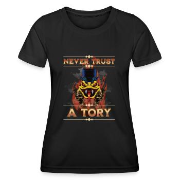 Never trust a Tory - Women's Functional T-Shirt - black - Front - AI Model Female 172 light (172cm)