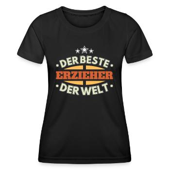 Der Beste Erzieher der Welt - Frauen Funktions-T-Shirt - Schwarz - Vorne - AI Model Female 172 light (172cm)