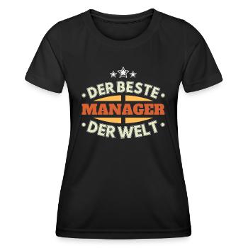 Der Beste Manager der Welt - Frauen Funktions-T-Shirt - Schwarz - Vorne - AI Model Female 172 light (172cm)