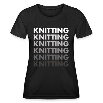 Tricoteuse Tricot - T-shirt sport Femme - noir - Devant - AI Model Female 172 light (172cm)
