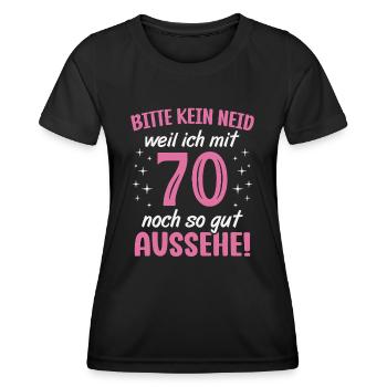 70. Geburtstag 70 Jahre Geburtstagsgeschenk Frauen - Frauen Funktions-T-Shirt - Schwarz - Vorne - AI Model Female 172 light (172cm)
